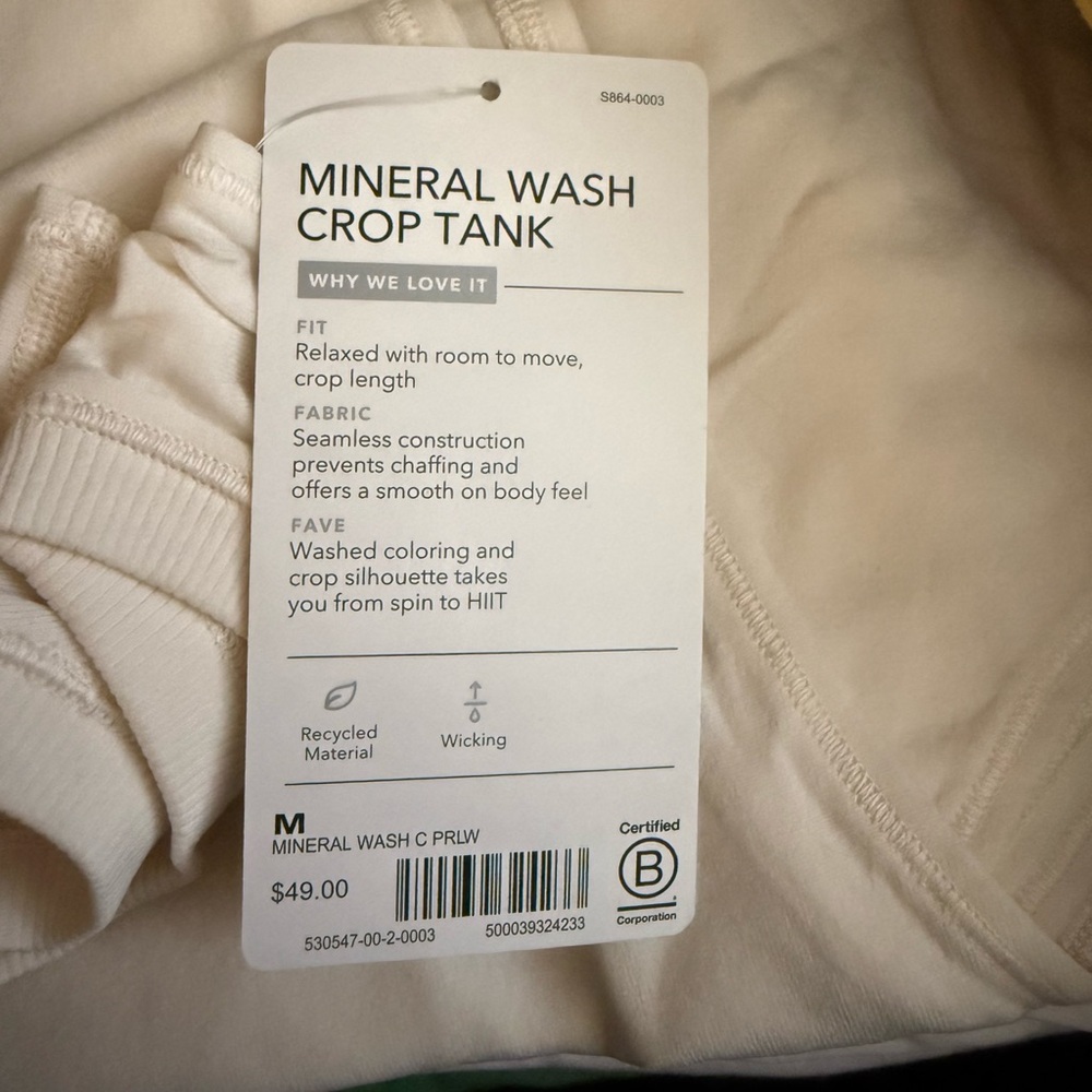 Athleta Orange Mineral Wash Muscle Crop Tank - Picture 6 of 6